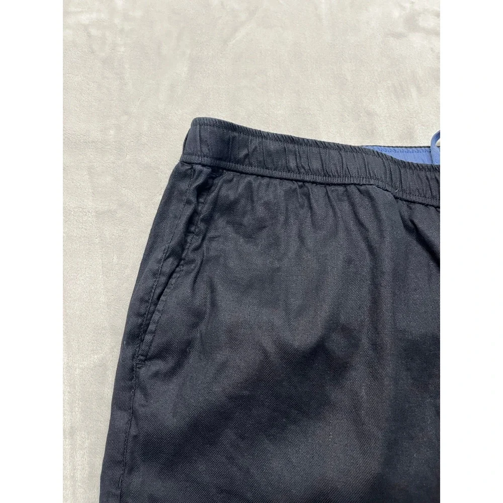 Tommy Bahama Boracay Pants Mens 3XL Big Blue Linen Blend Elastic Waist Trouser